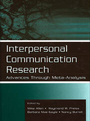 Interpersonal Communication Research: Advances Through Meta-analysis book cover