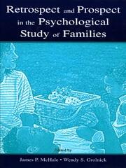 Retrospect and Prospect in the Psychological Study of Families book cover