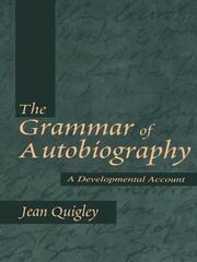 The Grammar of Autobiography: A Developmental Account book cover