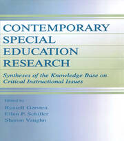 Contemporary Special Education Research: Syntheses of the Knowledge Base on Critical Instructional Issues book cover
