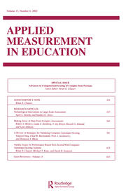 Advances in Computerized Scoring of Complex Item Formats: A Special Issue of Applied Measurement in Education book cover