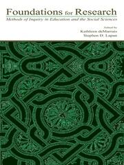 Foundations for Research: Methods of Inquiry in Education and the Social Sciences book cover