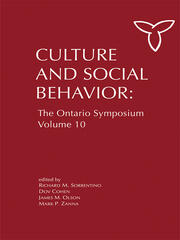 Culture and Social Behavior: The Ontario Symposium, Volume 10 book cover