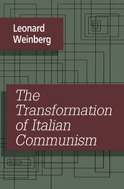 The Transformation of Italian Communism book cover