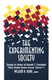 The Experimenting Society: Essays in Honor of Donald T. Campbell book cover