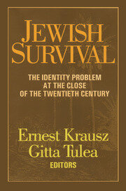 Jewish Survival: The Identity Problem at the Close of the 20th Century book cover