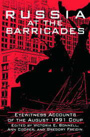 Russia at the Barricades: Eyewitness Accounts of the August 1991 Coup book cover