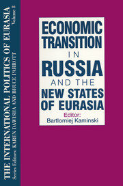 The International Politics of Eurasia: v. 8: Economic Transition in Russia and the New States of Eurasia book cover