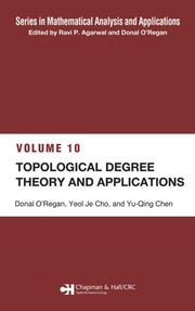 Topological Degree Theory and Applications book cover