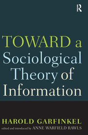 Toward A Sociological Theory of Information book cover