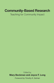 Community-Based Research: Teaching for Community Impact book cover