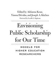 Envisioning Public Scholarship for Our Time: Models for Higher Education Researchers book cover