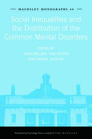 Social Inequalities and the Distribution of the Common Mental Disorders book cover