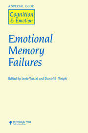 Emotional Memory Failures: A Special Issue of Cognition and Emotion book cover