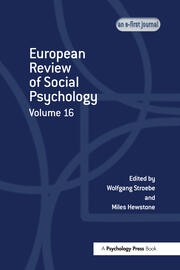 European Review of Social Psychology: Volume 16 book cover