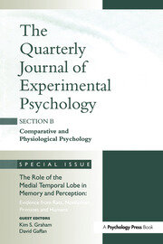 The Role of Medial Temporal Lobe in Memory and Perception: Evidence from Rats, Nonhuman Primates and Humans: A Special Issue of the Quarterly Journal of Experimental Psychology, Section B book cover