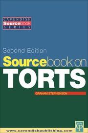 Sourcebook on Tort Law 2/e book cover