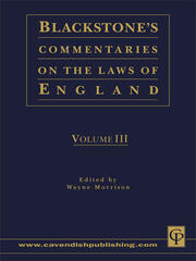 Blackstone's Commentaries on the Laws of England Volumes I-IV book cover