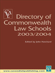 Directory of Commonwealth Law Schools 2003-2004 book cover