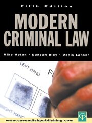 Modern Criminal Law: Fifth Edition book cover