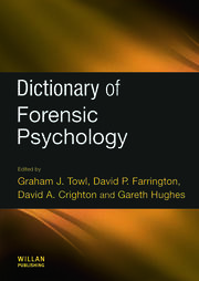Dictionary of Forensic Psychology book cover