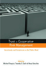 Trust in Cooperative Risk Management: Uncertainty and Scepticism in the Public Mind book cover