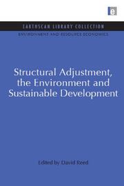Structural Adjustment, the Environment and Sustainable Development book cover
