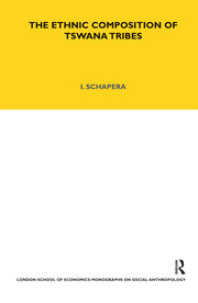 The Ethnic Composition of Tswana Tribes book cover