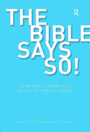 The Bible Says So!: From Simple Answers to Insightful Understanding book cover