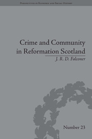 Crime and Community in Reformation Scotland: Negotiating Power in a Burgh Society book cover