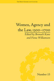Women, Agency and the Law, 1300–1700 book cover