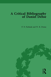 A Critical Bibliography of Daniel Defoe book cover