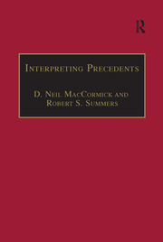 Interpreting Precedents: A Comparative Study book cover