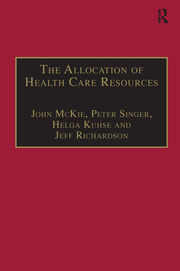 The Allocation of Health Care Resources: An Ethical Evaluation of the 'QALY' Approach book cover