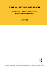 A New Maori Migration: Rural and Urban Relations in Northern New Zealand book cover