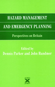 Hazard Management and Emergency Planning: Perspectives in Britain book cover