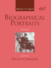 Britain and Japan: Biographical Portraits, Vol. IV book cover