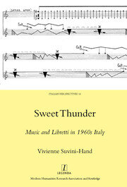 Sweet Thunder: Music and Libretti in 1960s Italy book cover
