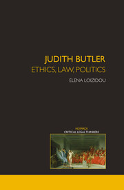 Judith Butler: Ethics, Law, Politics book cover