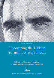 Uncovering the Hidden: The Works and Life of Der Nister book cover