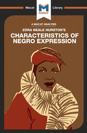 An Analysis of Zora Heale Hurston's Characteristics of Negro Expression book cover