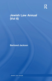 Jewish Law Annual (Vol 6) book cover