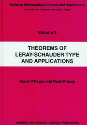 Theorems of Leray-Schauder Type And Applications book cover