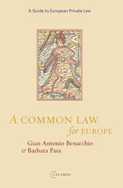 A Common Law for Europe book cover